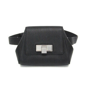 BOTTEGA VENETA Black Leather Fanny Pack